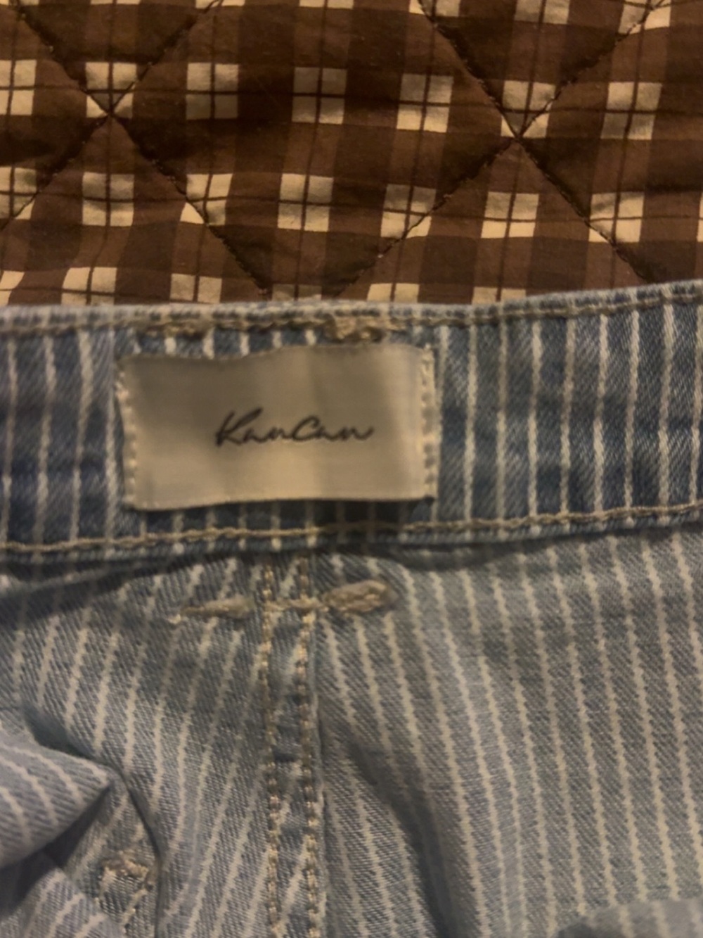 KanCan Light Blue Striped Cargo Jeans - Picture 3 of 4